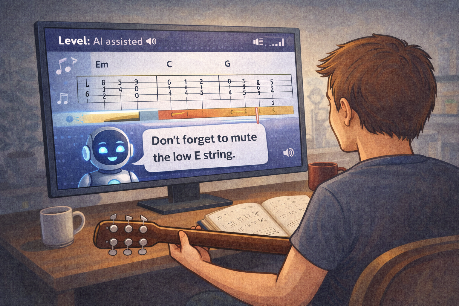 AI-assisted gitaar leren